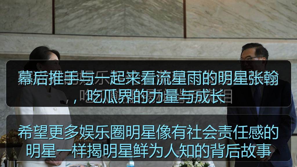 幕后推手与一起来看流星雨的明星张翰，吃瓜界的力量与成长
