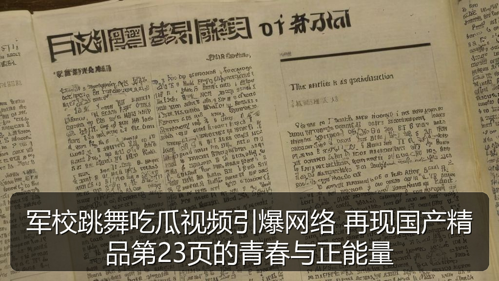 军校跳舞吃瓜视频引爆网络 再现国产精品第23页的青春与正能量