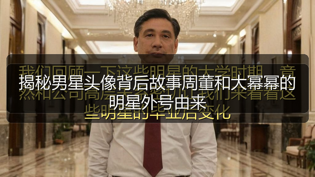 揭秘男星头像背后故事周董和大幂幂的明星外号由来