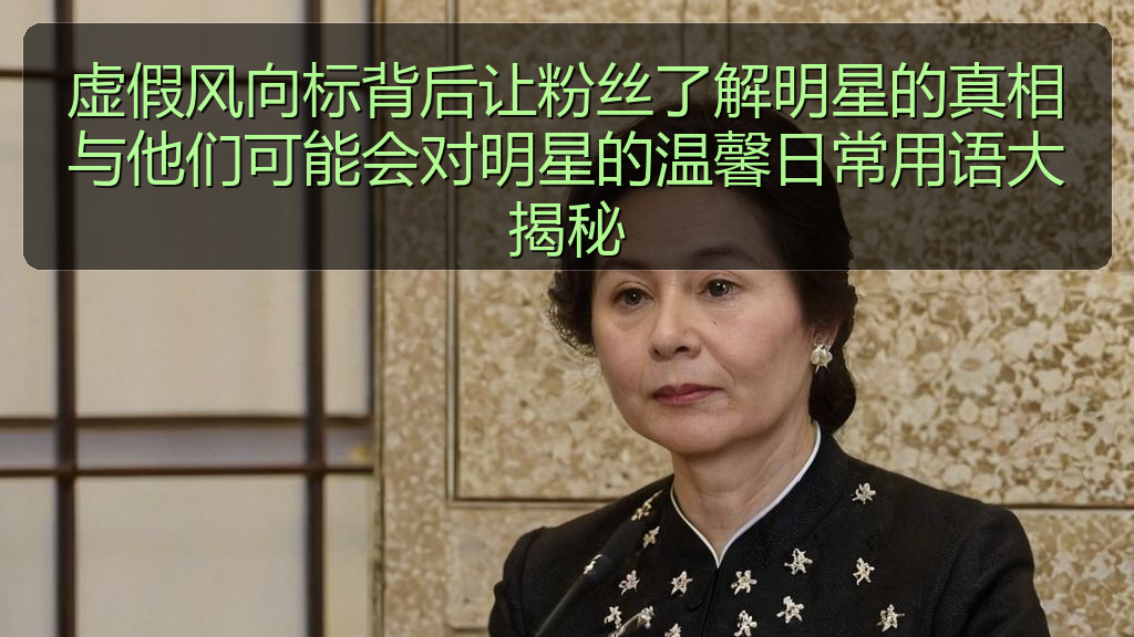 虚假风向标背后让粉丝了解明星的真相与他们可能会对明星的温馨日常用语大揭秘